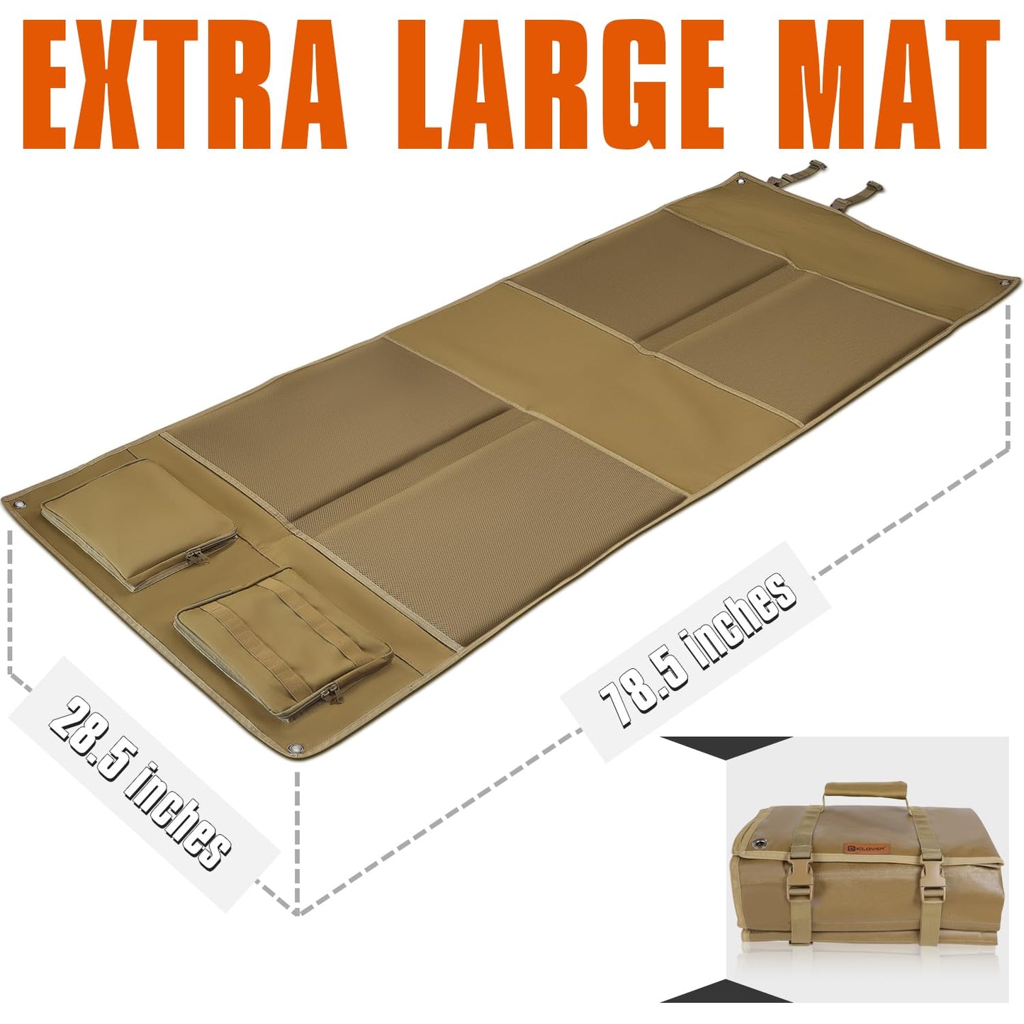 2win2buy Tactical Shooting Mat, Extra Large Hunting Shooting Mats Prone Padded Roll Up Portable Waterproof Hunting Mats Accessories Non-Slip Durable Shooting Rest for Shooters Range Rifle