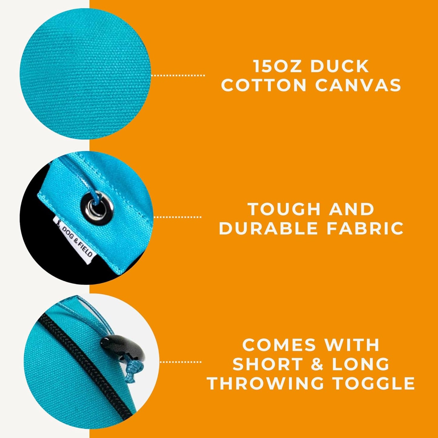 Dog & Field 1lb Dog Training Dummy - Canvas Dummy for Hunting Dogs & Puppy Training. Dog Retriever Training Dummy, Dog Training Bumper, Hunting Dog Accessories, Water Float Dummy