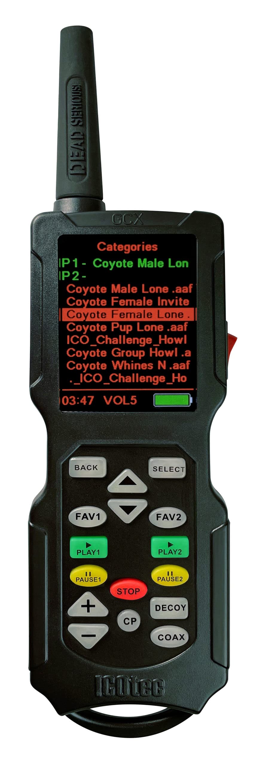 Night Stalker+ Predator Game Call - Designed for Coyote, Fox, Bobcat, Raccoon Hunting - 165 Sounds Included, 300 Yard Remote Range