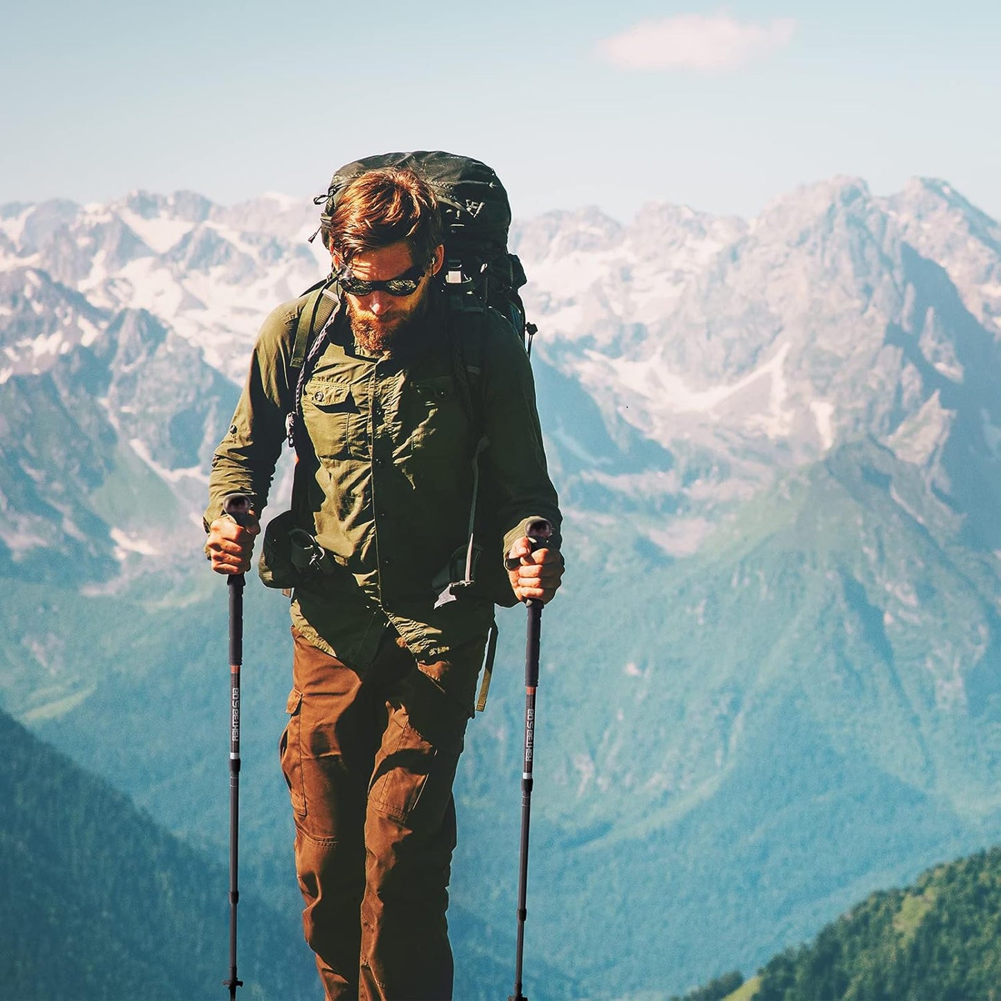 G2 GO2GETHRE Multipurpose Telescopic Trekking Poles - Strong Aircraft Alloy Walking Sticks for Hiking and Hunting,Quick Locks System (1pc)