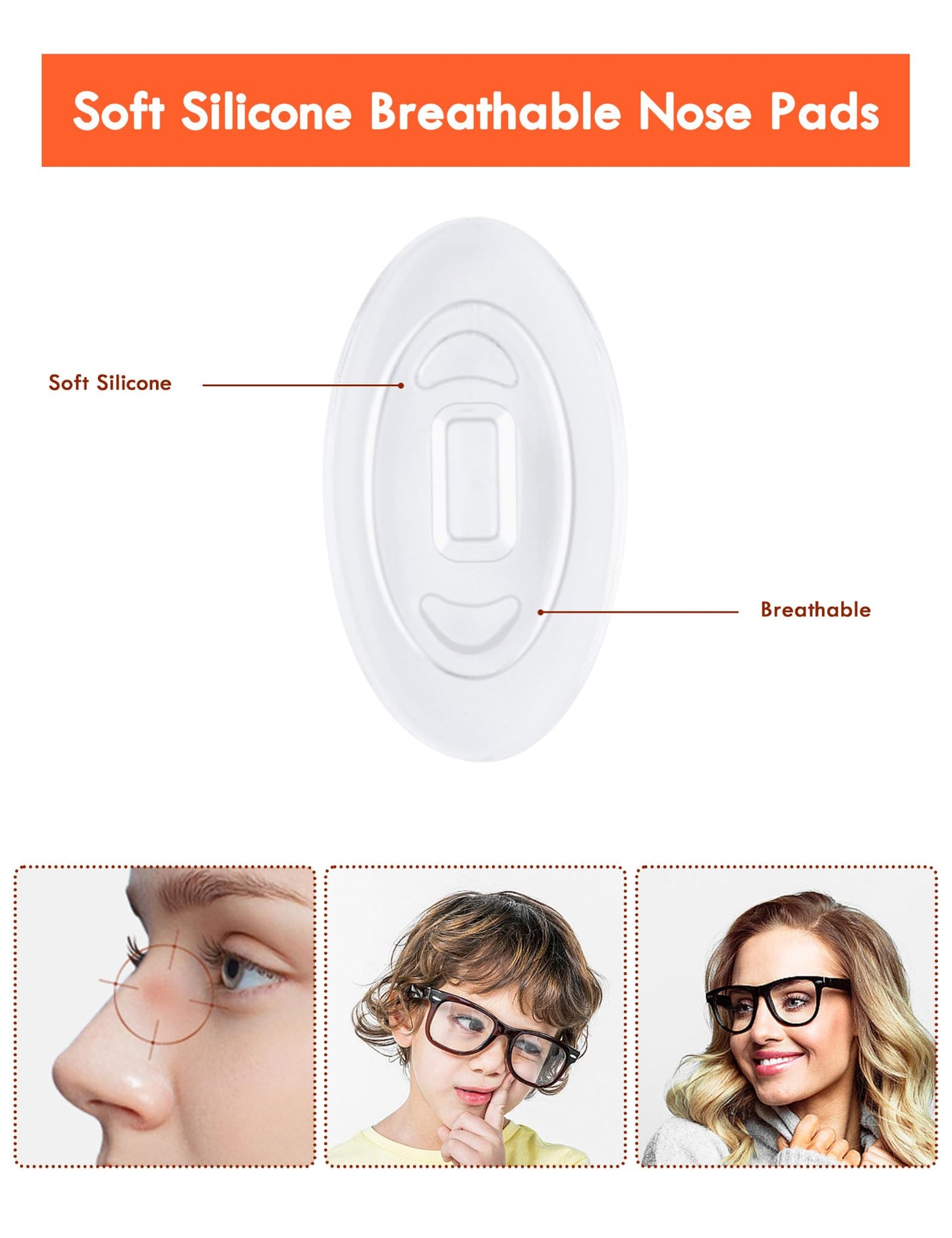 20 Pairs Replacement Nose Pads Nosepiece for Maui Jim Wiki Wiki/Mahina/Kawika/Baby Beach; Oakley WireTap/Whisker/Crosshair 2.0/Crosshair 1.0/Plaintiff Squared OO4063/Transistor OX3085 Sunglass, Clear
