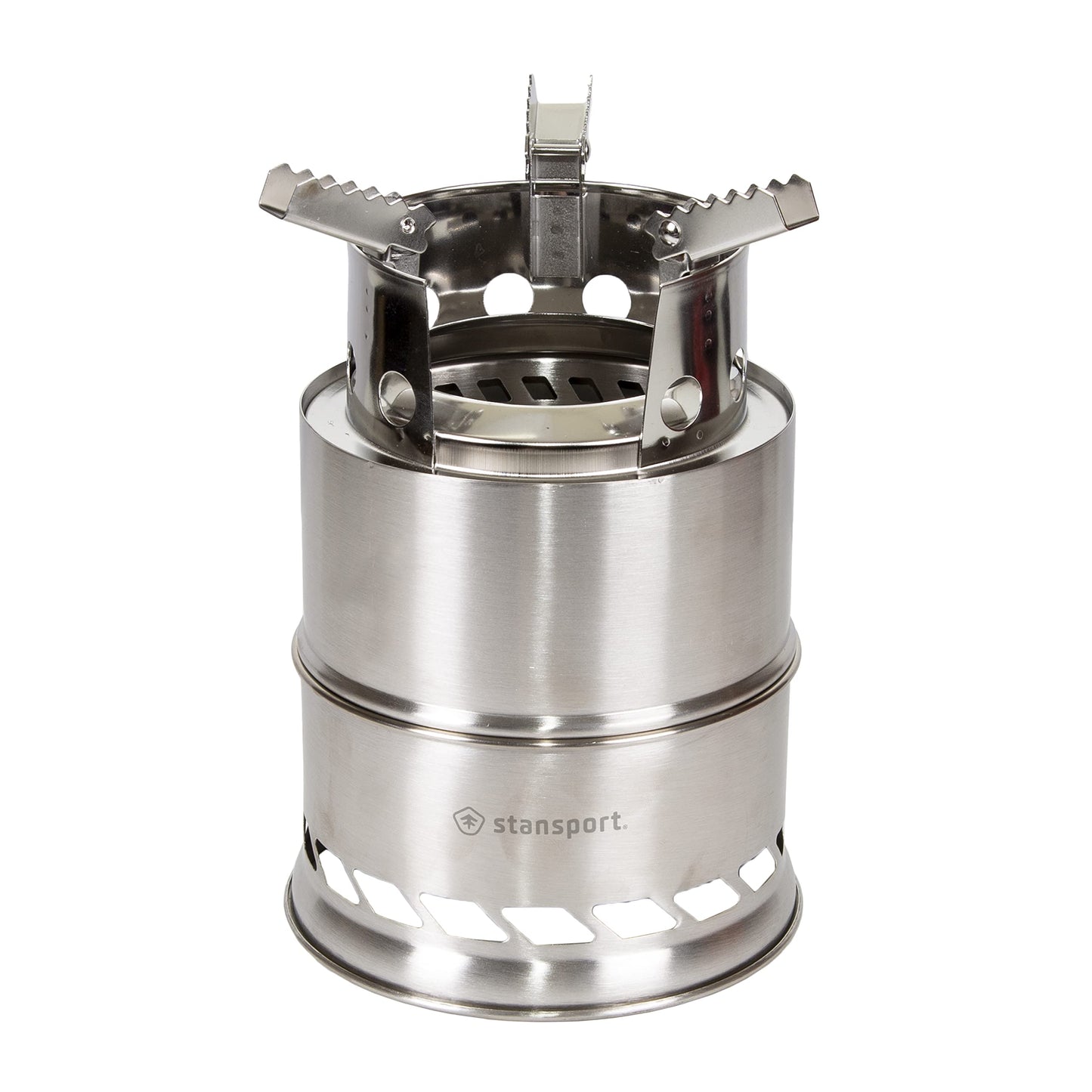 Stansport Stainless Steel Wood Burning Stove Small - Portable Camping Backpacking Hiking - Picnic BBQ