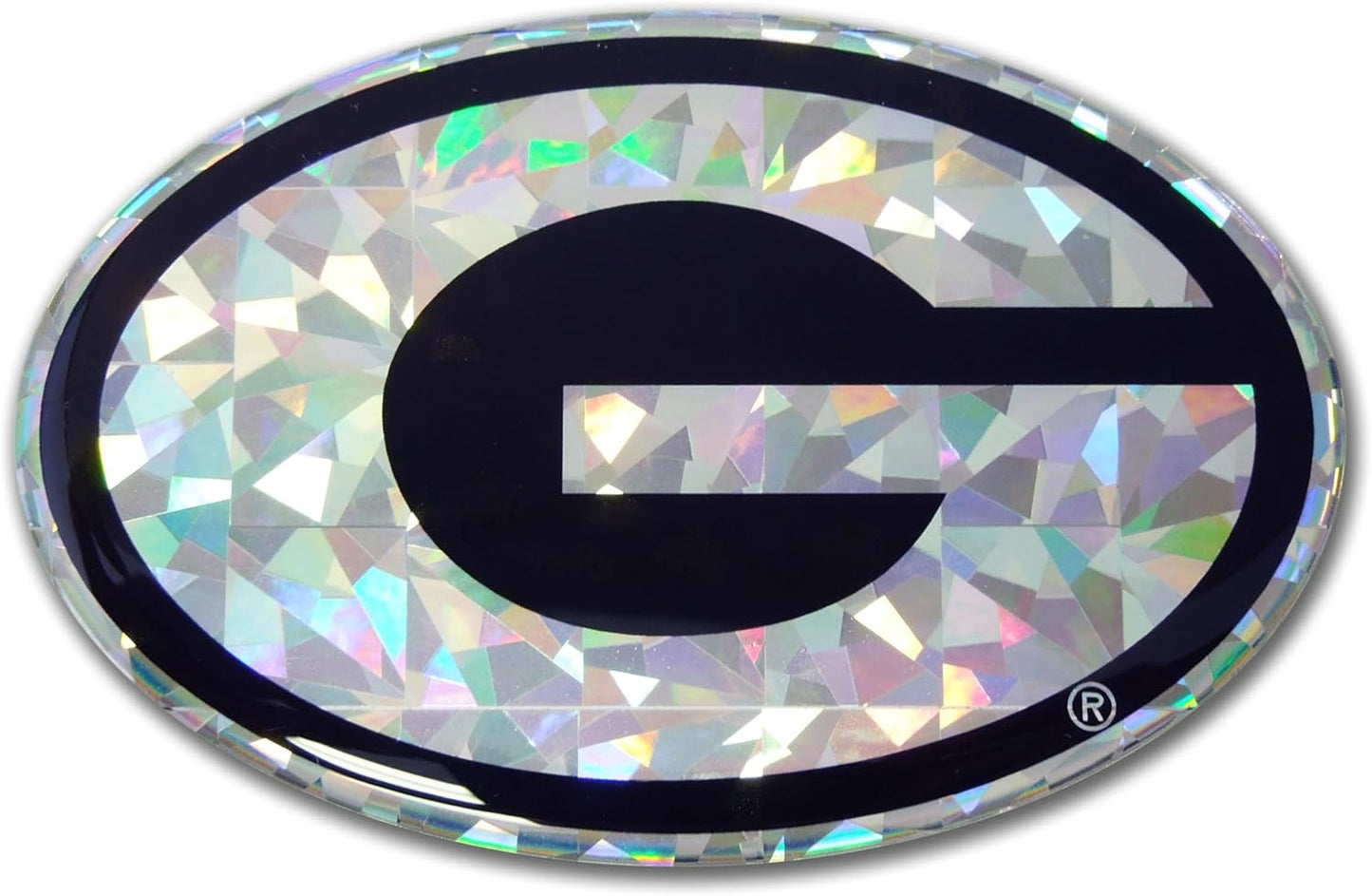 Elektroplate Officially Licensed University of Georgia Black/Red Reflective Decal | Premium 3D Doming All Weather Sticker for Car, Water Bottle, Laptop, Tablet, Window, Cooler, Phone | Made in the USA