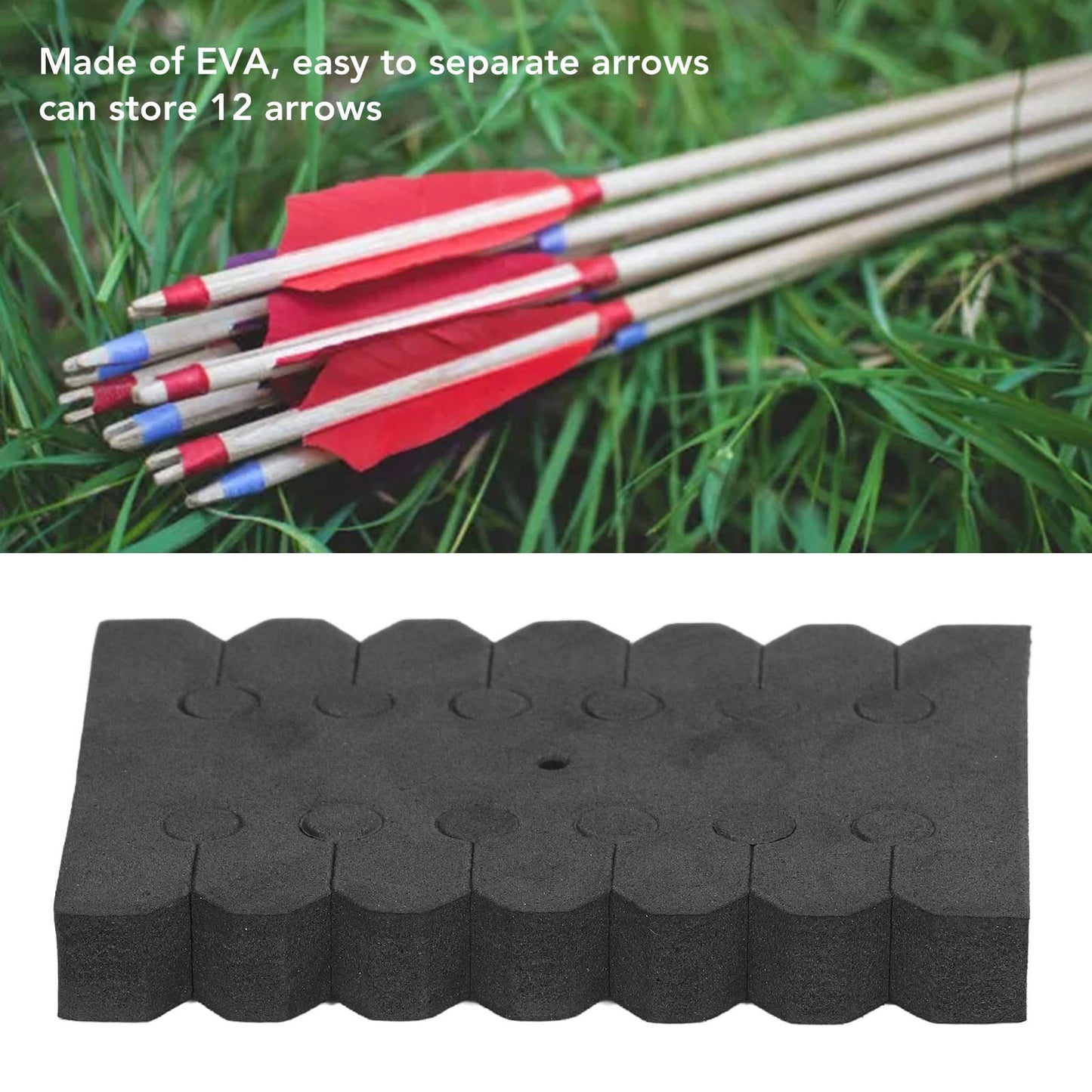Alomejor 20Pcs Archery Rack, Convenient EVA Separator for 12 Arrows, Easy to Carry and from Friction