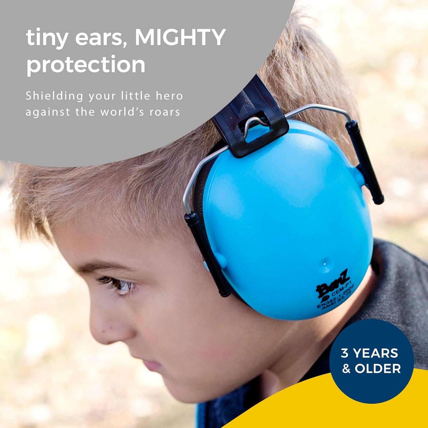 Baby Banz Earmuffs Kids Hearing Protection - 2+ Years - Noise Reduction Rating - Soft & Comfortable - Kids Ear Protection