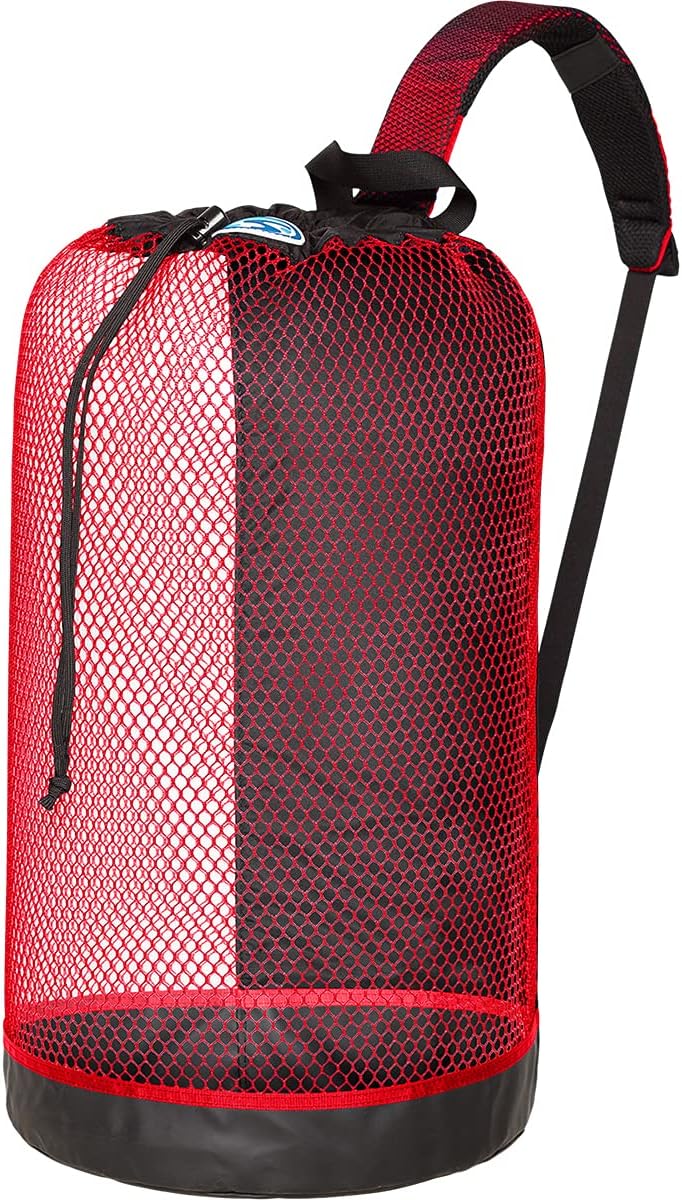 Stahlsac BVI Mesh Backpack: Compact 33L size, great beach bag for dry/wet gear, BLUE