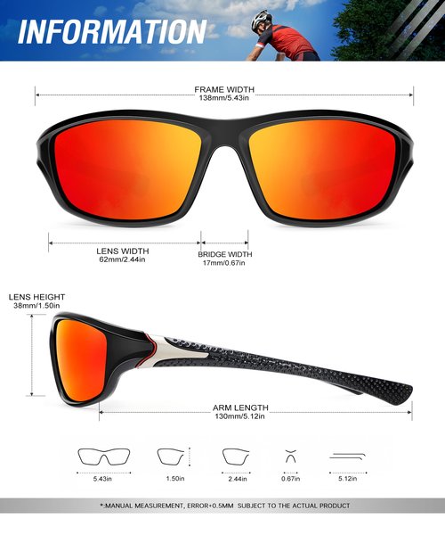 OUKEMAX Polarized Sunglasses-Men Sports Sunglasses: Mens Sunglasses Polarized Running Sun Glasses Driving Fishing 3 Packs