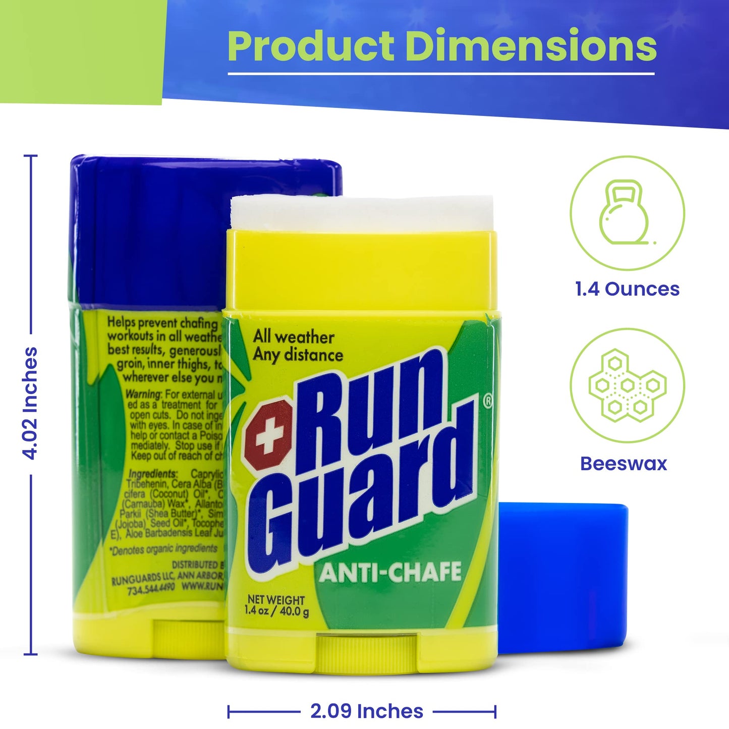 Ultimate Run Guard Bundle with Anti Chafe Stick 1.4 oz and 20 Pairs Nip Guards for Athletes