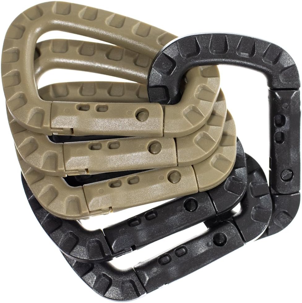 West Coast Paracord Tactical Carabiner Keychain – Hard Polymer, Lightweight Utility Hook