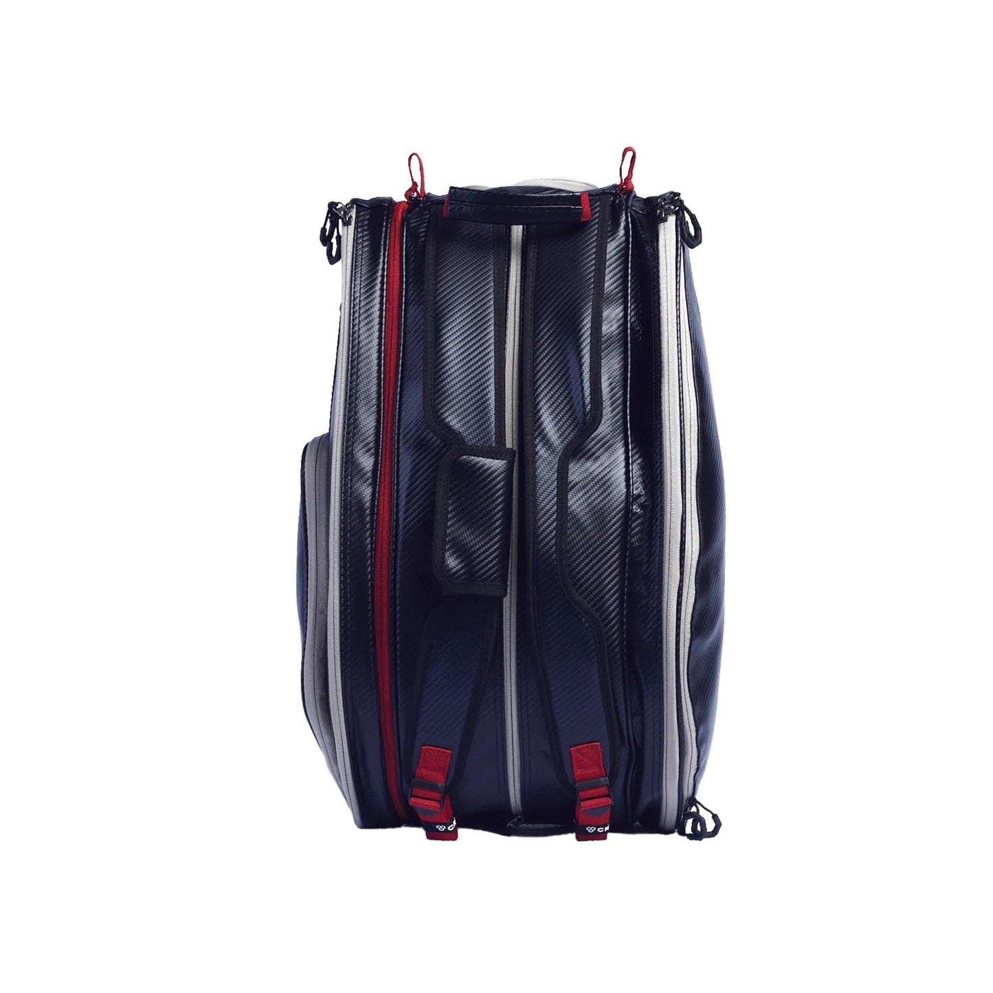 CRBN Pickleball Pro Team Tour Paddle Bag With Built-In Zip-Off Sling - Padded Side Pockets for 6 Paddles, Shoes & More