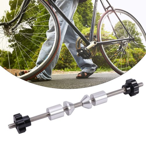 SYCOOVEN Bike Wheel Truing Stand Aluminium Alloy Thru Axle Adapter Bike Hub Repair Tool for All 12mm, 15mm, 20mm Bicycle Through Axles Front Wheels(Size:250 mm)