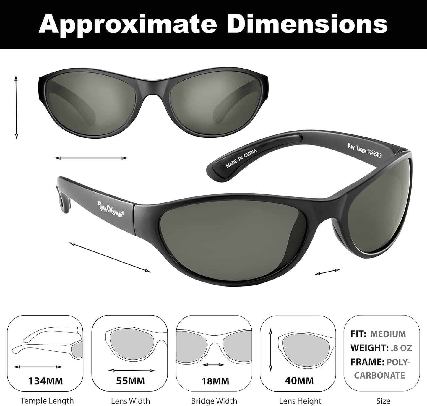 Flying Fisherman Key Largo Polarized Sunglasses with AcuTint UV Blocker for Fishing and Outdoor Sports