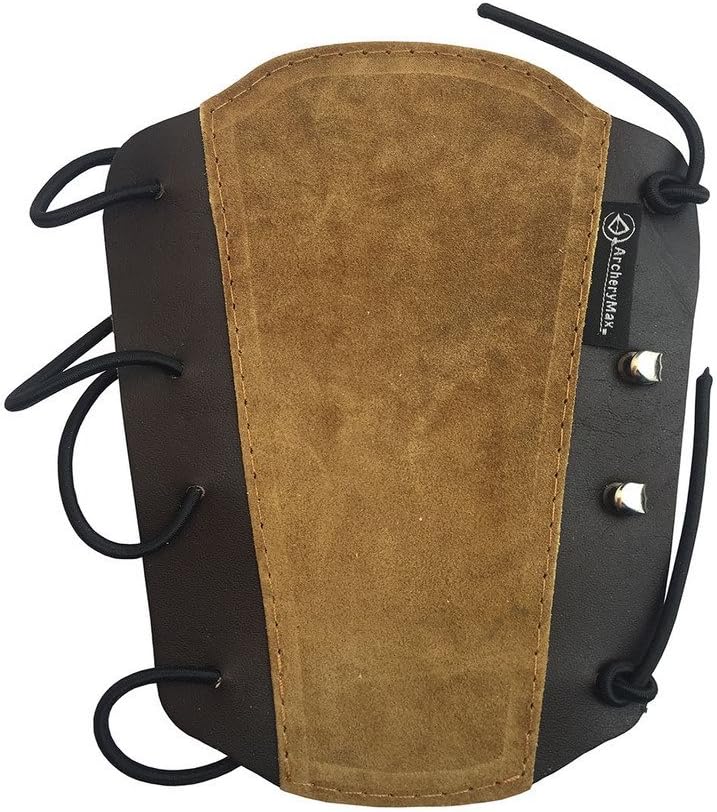 Non-Ventilated Brown Leather Arm Guard for Protection & Comfort