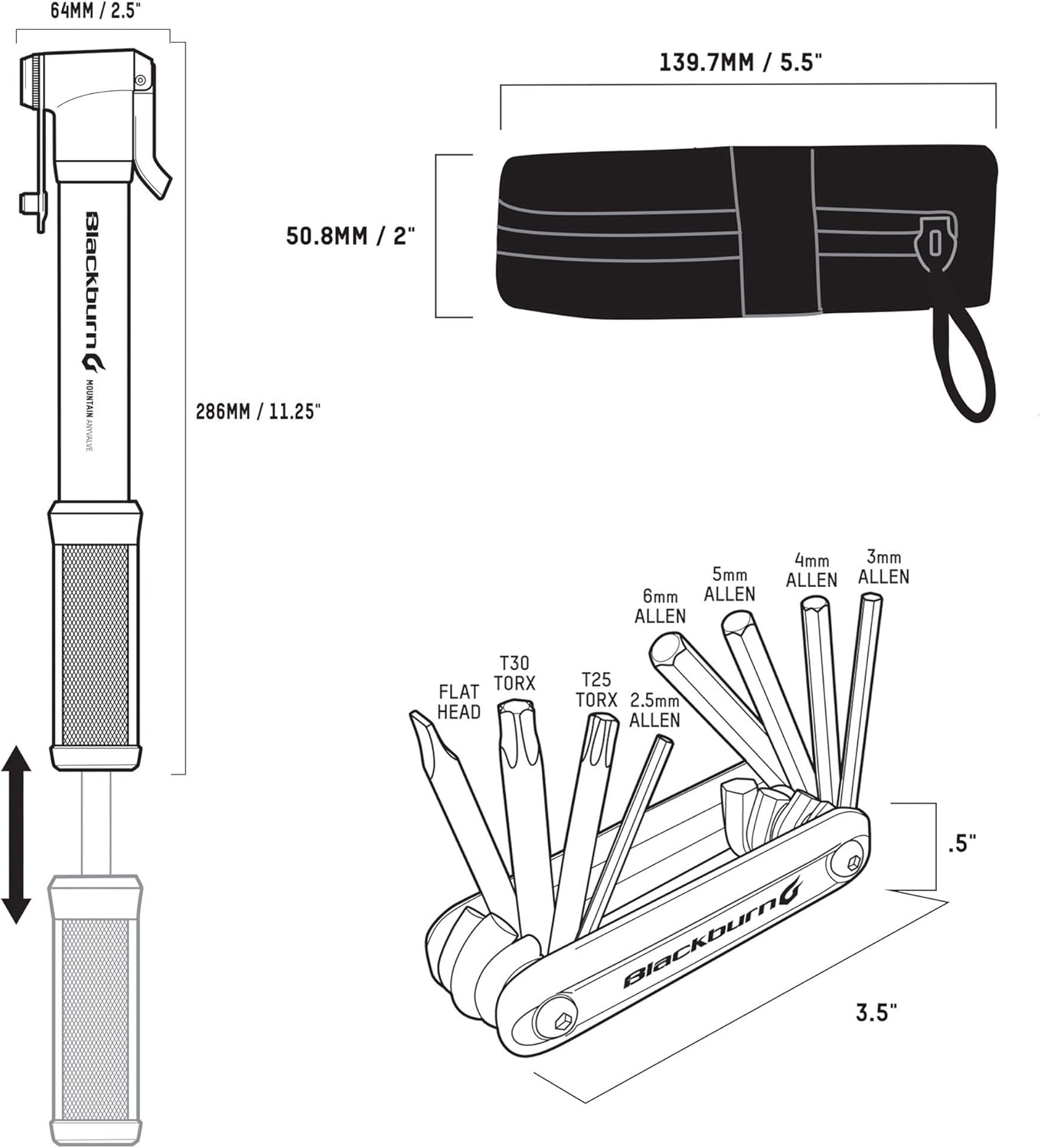 Blackburn Local Ride Bike Kit With Mini-Pump or CO2