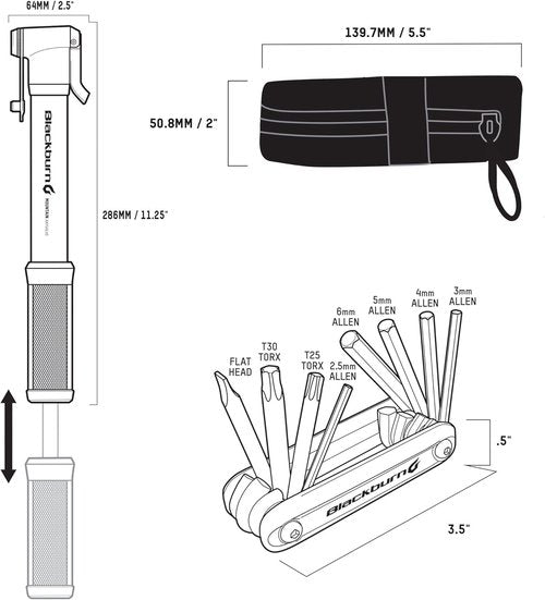 Blackburn Local Ride Bike Kit With Mini-Pump or CO2