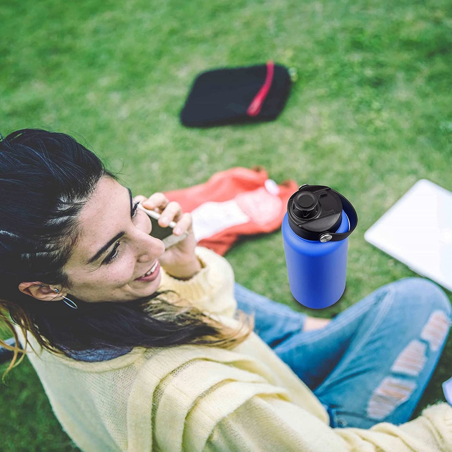 Spout Lid and Silicone Protective Boot Combo for Hydro Flask Wide Mouth 32 oz 40 oz Water Bottle, Anti-slip Sleeve for Hydro Flask Water Bottle