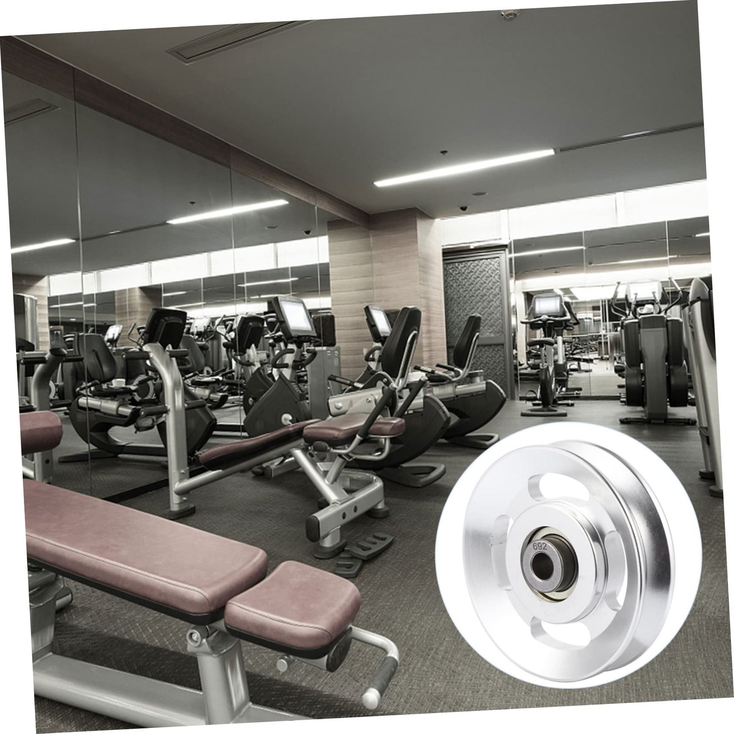 BESPORTBLE Aluminum Alloy Pulley Gym Machines for Home Ball Bearings Wheel Bearings Aluminum Pulleys for Gym Bearing Pulley Universal Bearing Pulley Wheel Silver Wire Rope Fitness Universal