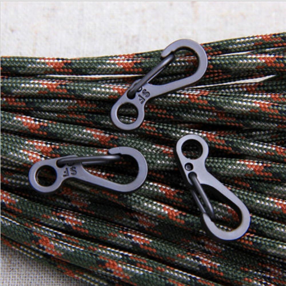 10PCS/LOT Mini SF Spring Backpack Clasps Metal Snap Carabiners EDC Keychain Camping Bottle Paracord Hooks