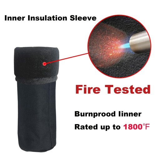 Dasiyoki 9 Inch Heat Resistant Suppressor Cover Sleeve Burn Proof Hot Suppressor Pouch Transport Bag for Deer/Duck Hunting Gear