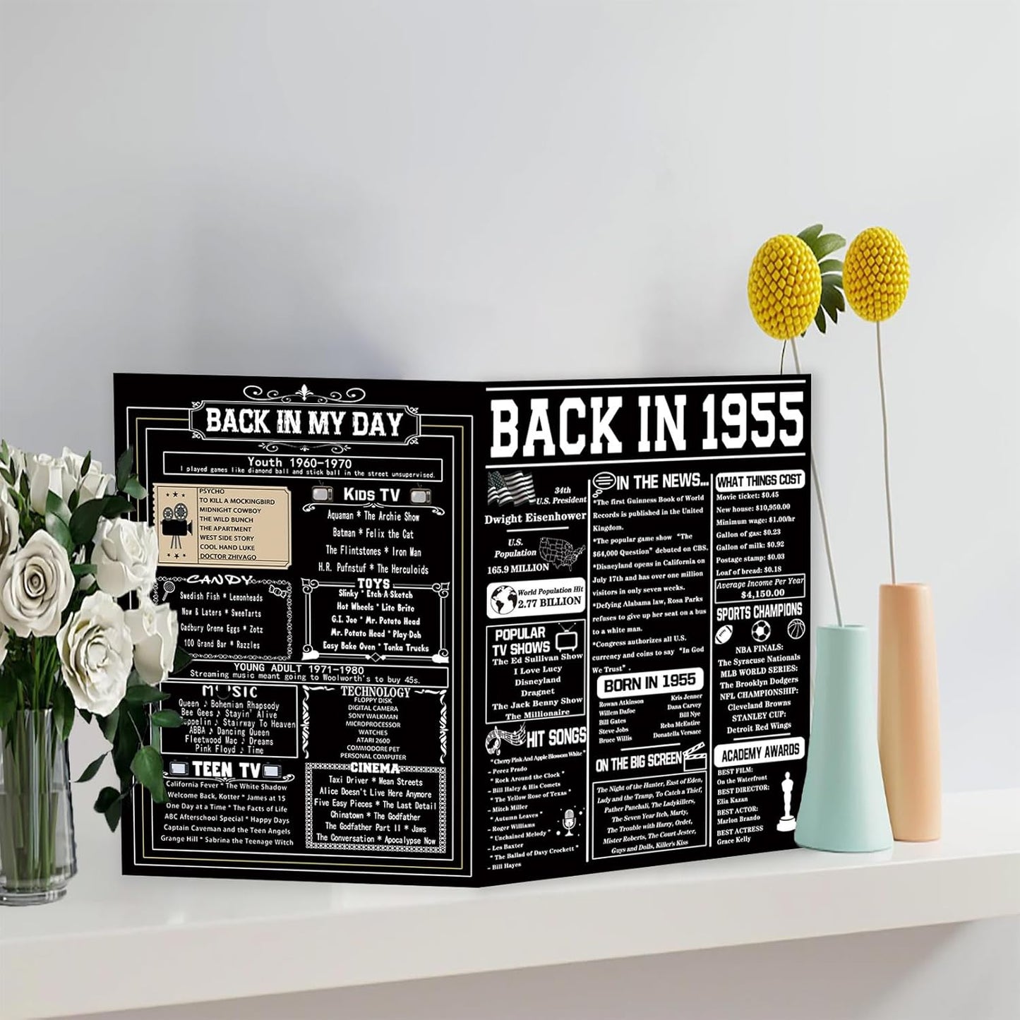 Asmallgf Happy 70th Birthday Gift for Woman Man, Best Card for 70 Year Old Mom Dad Grandpa Granny, 70 Husband Wife Birthday Decorations, Gifts for Him Her