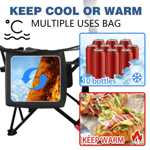 POEPORE Reclining Camping Chair 4 Position with Foot Rest Comfortable for Adults 265Ibs Folding Lounger Mesh Beach Chair with Cooler Bag,Cotton Cushion and Cup Holder for Outdoor Patio