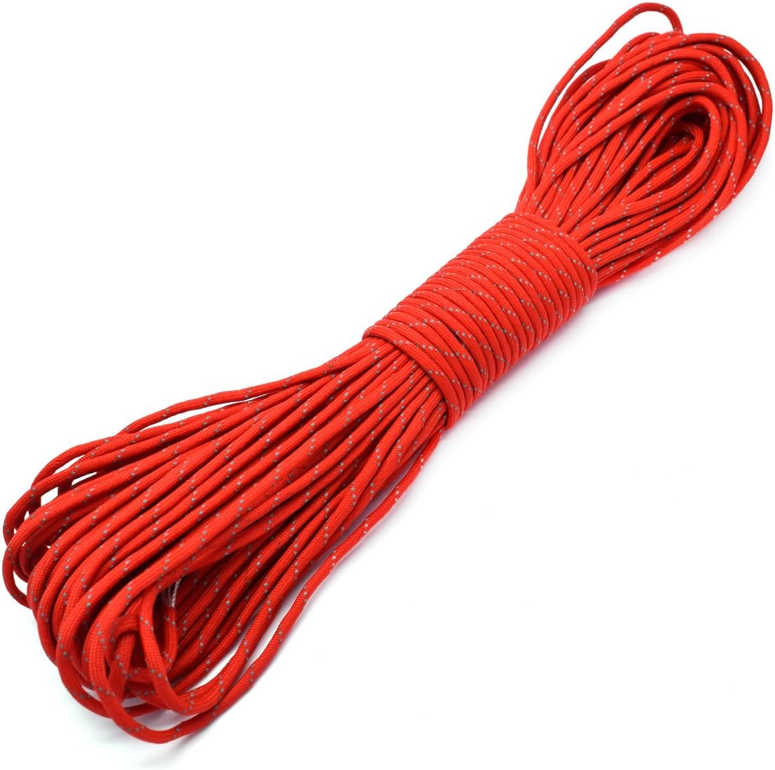 100FT Reflective Paracord 7 Core Parachute Cord (10# Olive Green)