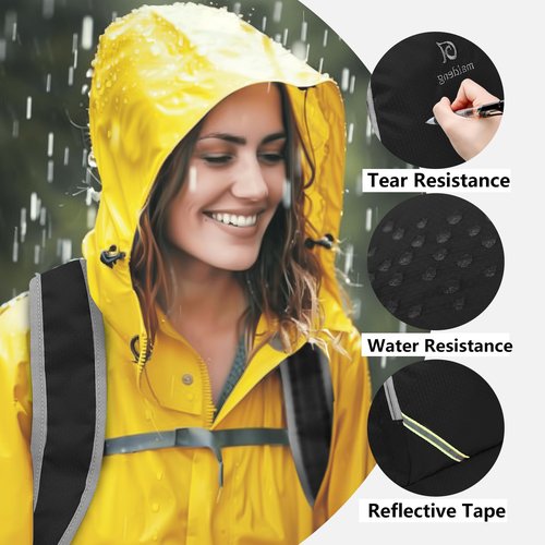 Monica Muse Hiking Backpack, 25l Lightweight Packable Travel Camping Outdoor Sports Backpack, Water Resistant Foldable Travel Daypack for Men Women, Black