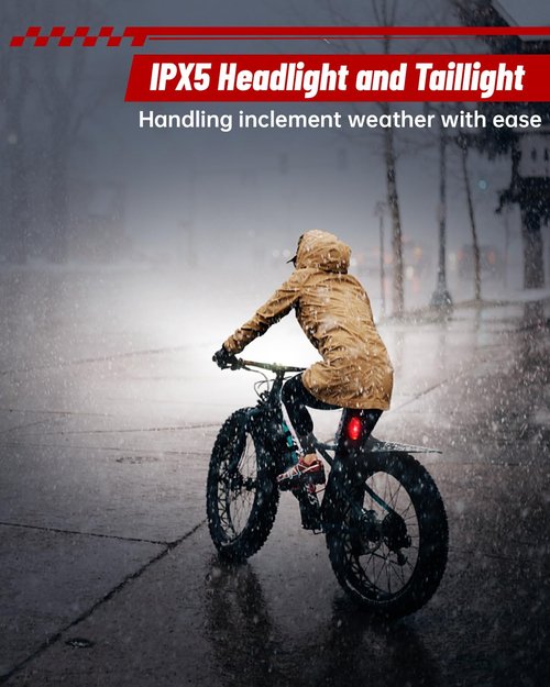 POSUGEAR LED Bike Lights for Night Riding, High Lumen Aluminum Alloy Bike Headlight and Taillight, IPX5 Waterproof USB Rechargeable Bicycle Light Set, Bike Light for Adults Road Mountain Cycling