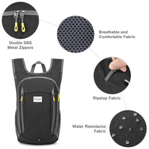 Prospo 12L Hiking Backpack Small Lightweight Travel Backpack for Women Men Casual Foldable Shoulder Bag