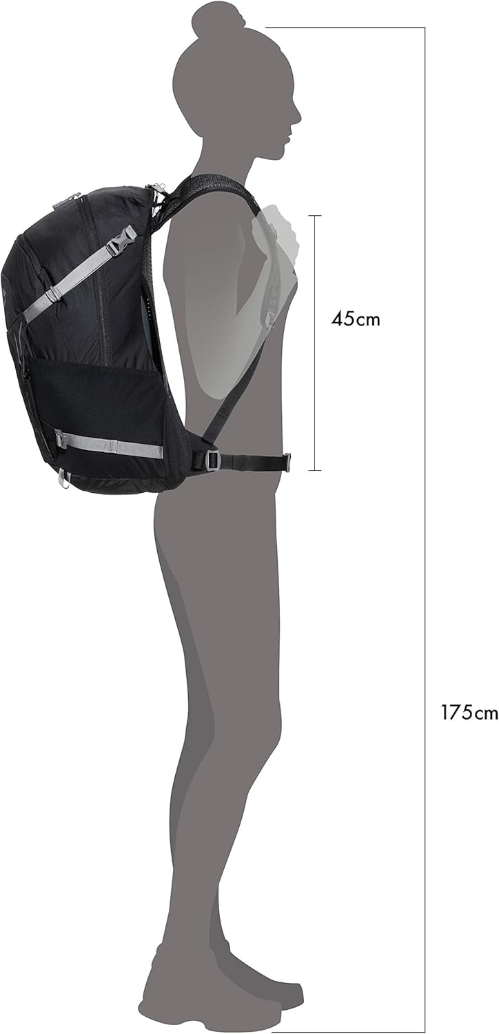 Osprey Hikelite 26L Unisex Hiking Backpack, Black