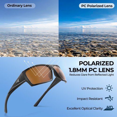 KastKing Estero Polarized Sunglasses,Bi-Focal x1.5x2.0x2.5 Magnifications,Wrap Frame Sport Reader Sunglasses for Men&Women