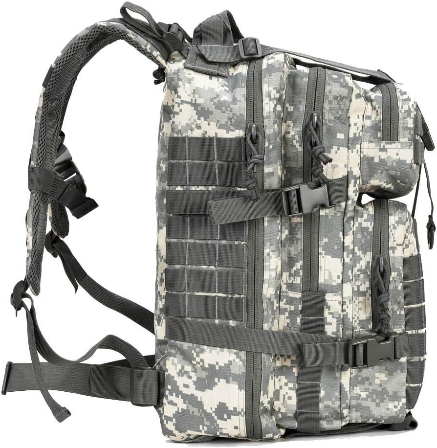 REEBOW GEAR Military Tactical Backpack for Men Large 34L Army 3 Day Assault Pack Molle Bag Backpacks (34L, Black)