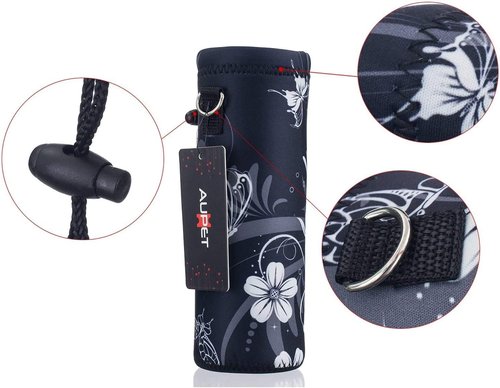 AUPET Water Bottle Carrier,Insulated Neoprene Water bottle Holder Bag Case Pouch Cover 1000ML or 750ML,Adjustable Shoulder Strap, Great for Stainless Steel and Plastic Bottles