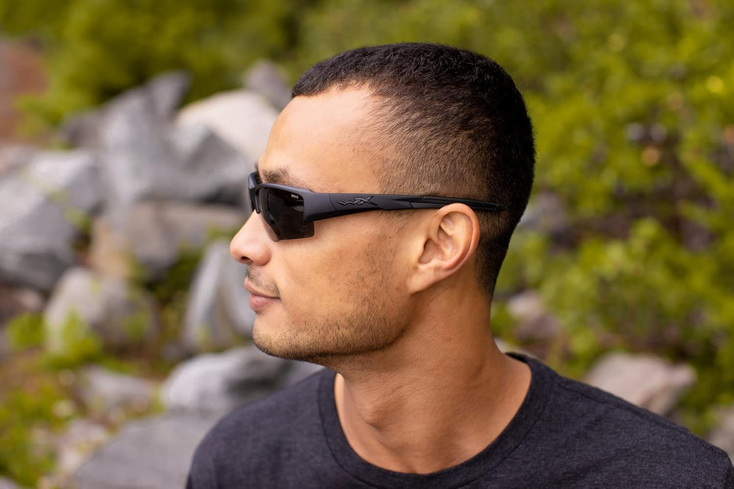 Wiley X WX Saint CHSAI08 Tactical Sunglasses Matte Black Frame with Changeable Smoke Grey Lenses Ballistic Rated