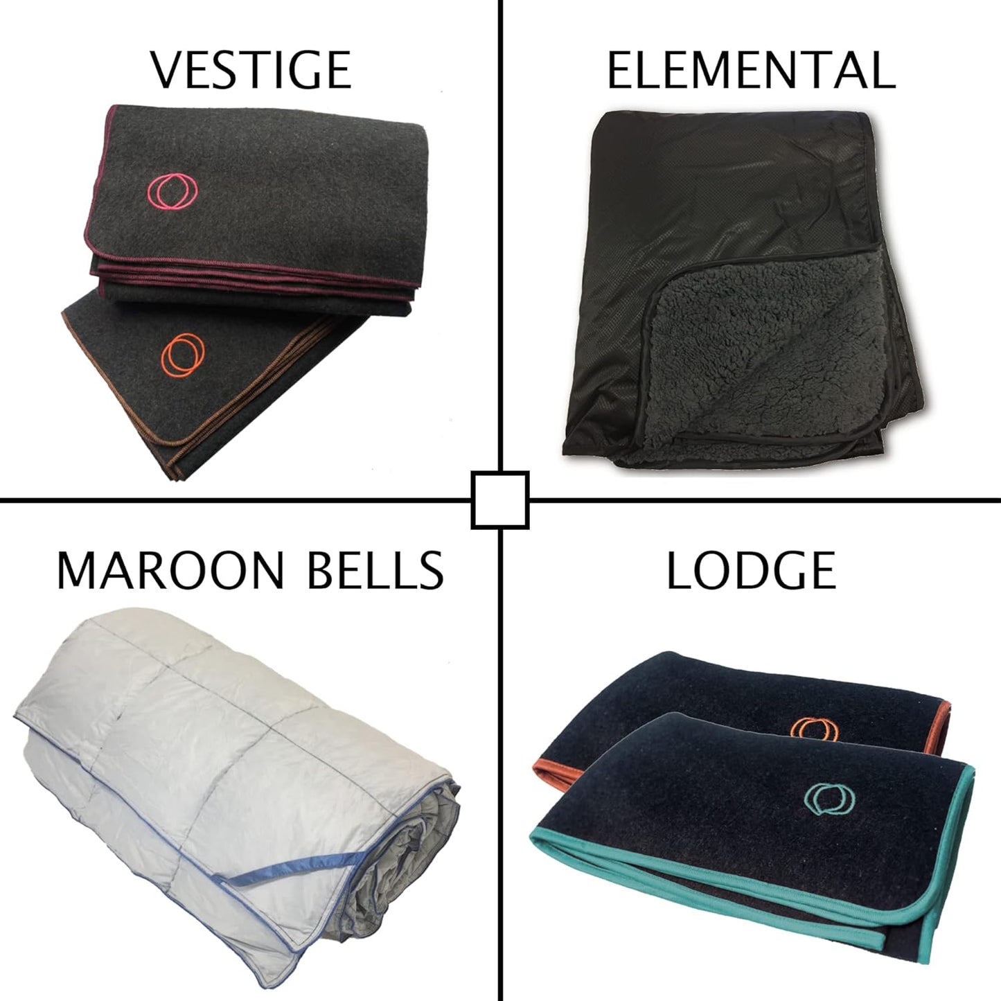 "Elemental Stadium Sherpa Blanket, Waterproof, Windproof, Picnic, Wheelchair, Camping, Concerts, Bag with Shoulder Strap and Carrying Handle, 56" x 80"