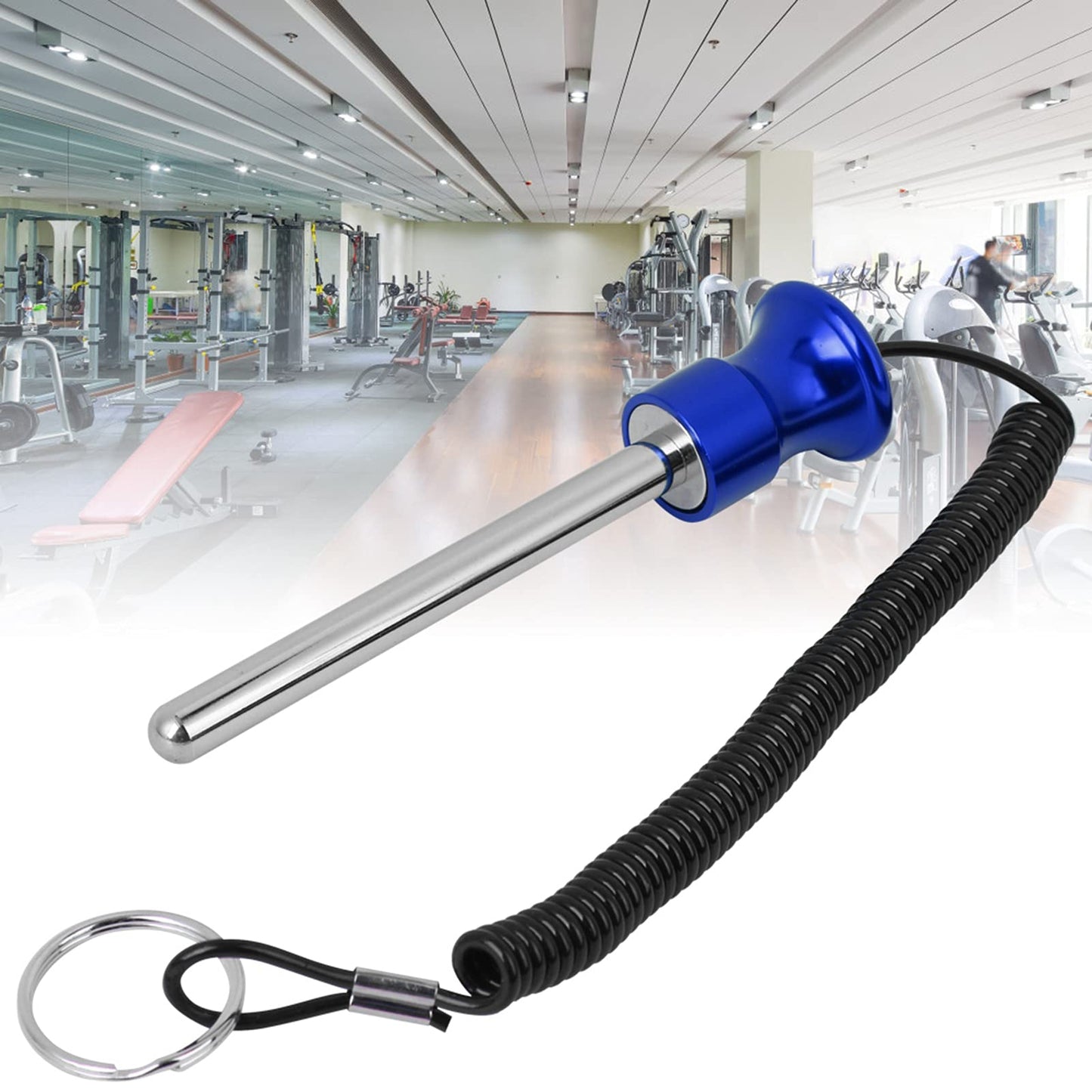 Weight Stack Pin, Aluminium Alloy Magnetic Weight Stack Pin with Pull Rope Weight Pin Strength Training Equipment for Commercial Gym Home Gym Physical Exercise Fitness
