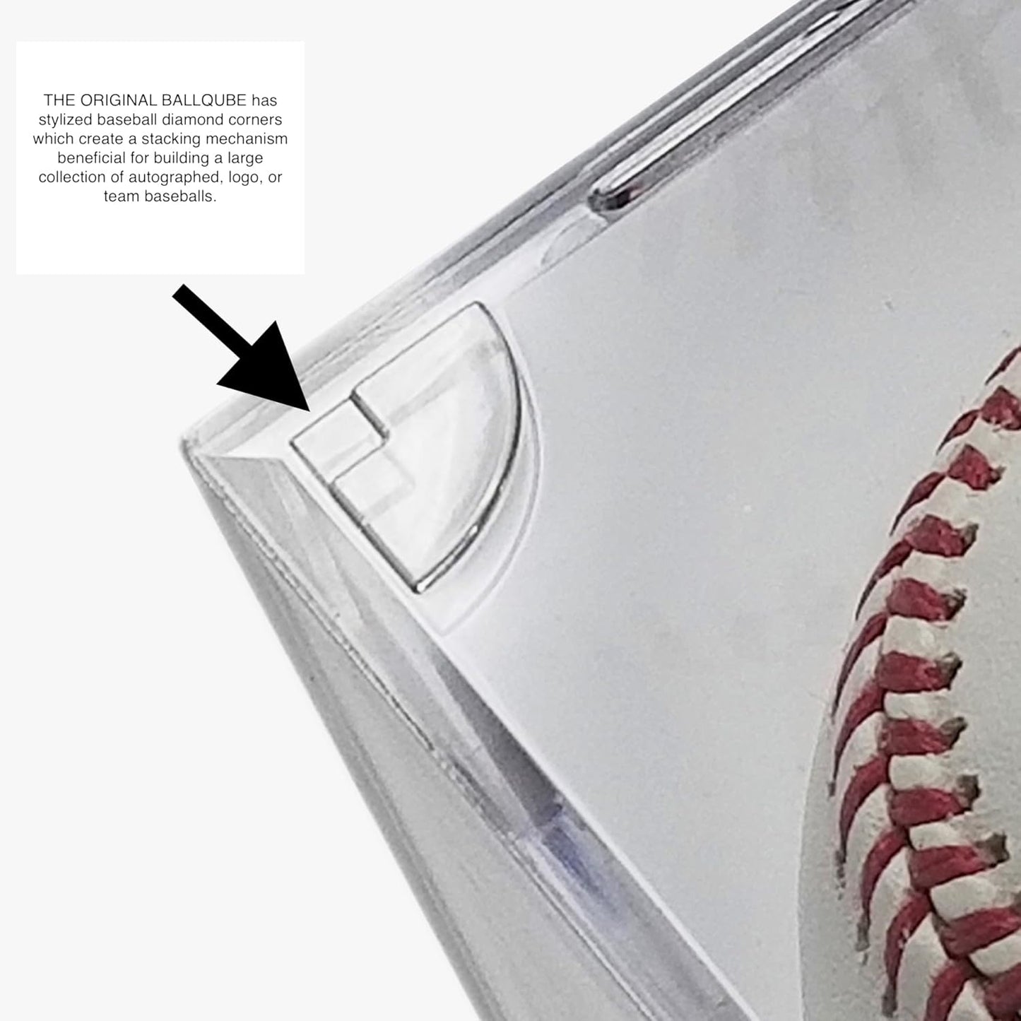 BallQube Baseball Display Case, UV Protected Square Clear Baseball Cube Memorabilia Display & Storage Sports Baseball Display Box Holder