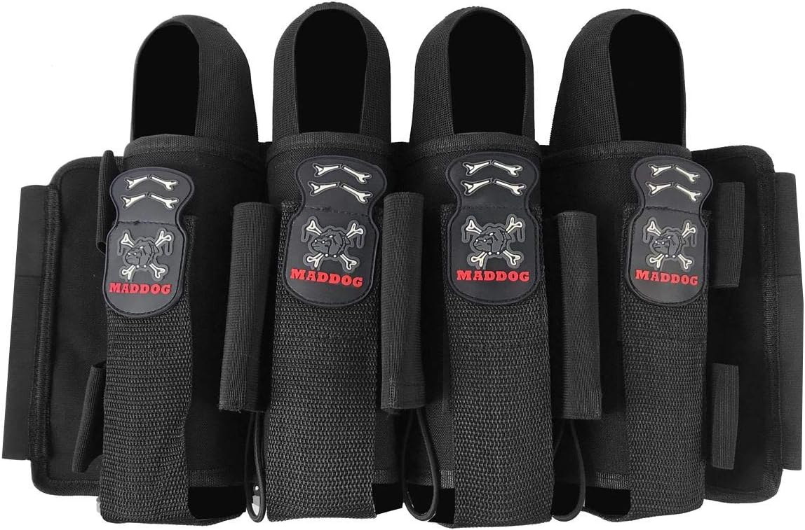Maddog Pro 3+2 Paintball Harness Pod Pack | Pod Ejection | Adjustable Elastic Velcro Belt