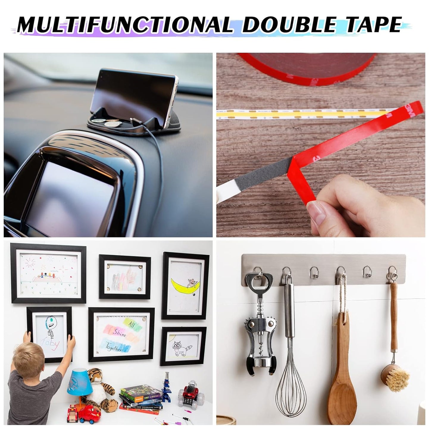 EMITEVER Double Sided Tape 33FT x 0.4IN Mounting Tape