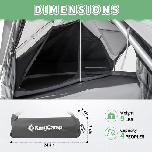 KingCamp Khan Palace Glamping Privacy Mesh Inner Tent, High Density Mesh Fabric with Great Ventilation, for Camping & Hiking