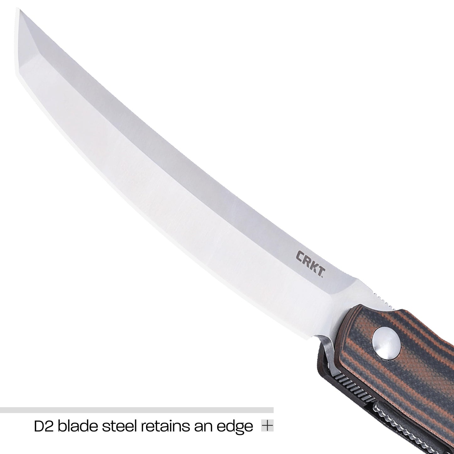 CRKT Ancestor Everyday Carry Folding Knife: Tanto with D2 Steel Blade, G10 Handle, Liner Lock, 5930