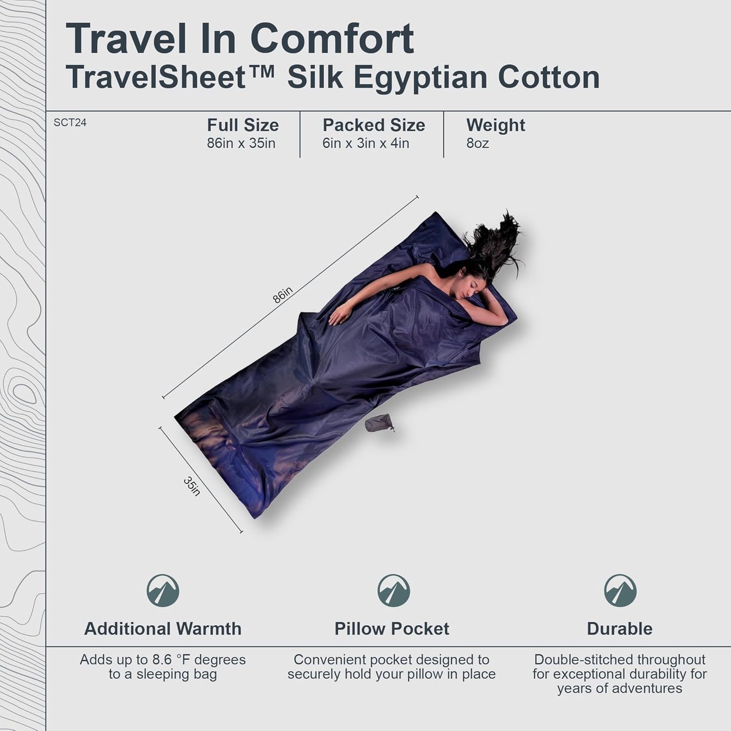 TravelSheet Silk/Egyptian Cotton