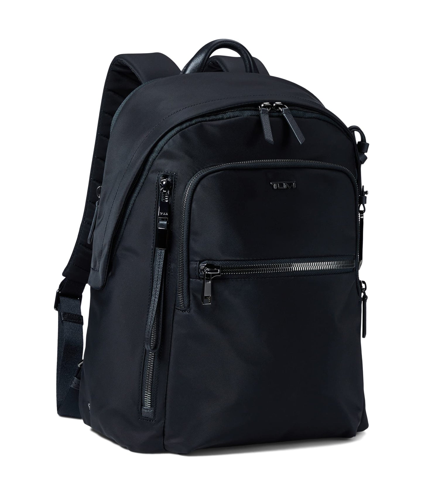 TUMI - Voyageur Halsey Backpack - Women's Lightweight Everyday and Travel Bag - 14.5" X 11.5" X 5.5" - Holds Up to 14" Screen - Black & Gunmetal