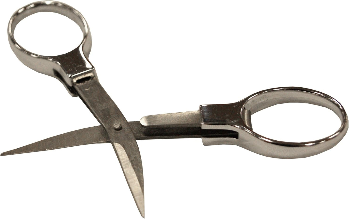 UST Folding Scissors with Stainless Steel Blades, Compact Design and Easy Operation for Camping, Hiking, Emergency and Outdoor Survival, Silver