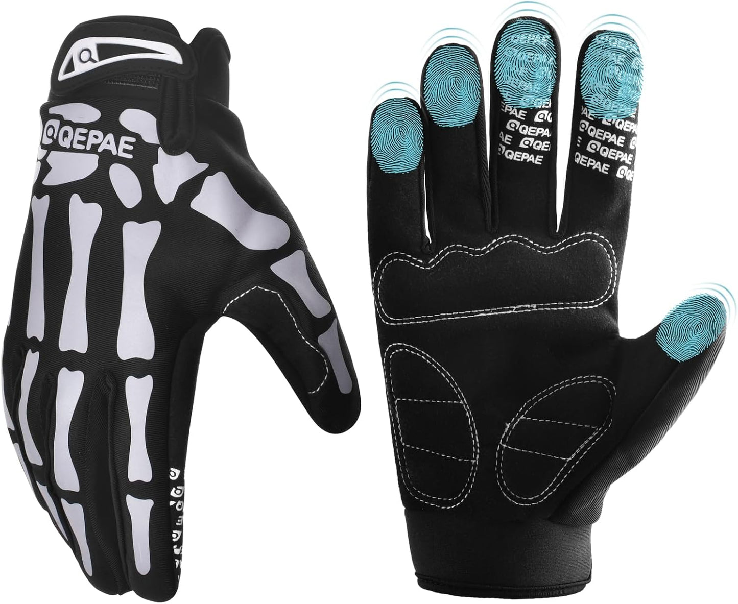 Skeleton Cycling Gloves | Breathable Shock-Absorbing Gloves for Men, Women & Kids