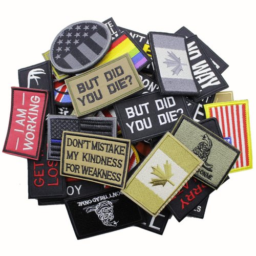 U-Sky Tactical Morale Patch for Backpacks, Embroidered Hook and Loop Morale Patches for Tactical Gears - Random Pack (3)