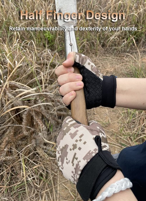 Fingerless Biking Gloves - Tactical & Airsoft Training, Fishing & Biking Gloves for Men & Women (Black, Small)