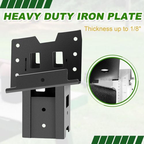 Deer Stand Brackets, Outdoor 4x4 Compound Angle Brackets, Elevator Bracket for Deer Stand, Hunting Blinds, Shooting Shack, Observation Decks, Outdoor Platforms, Set of 4