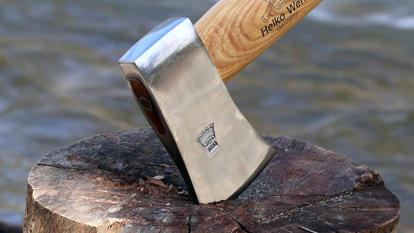1844 Helko Werk Germany Classic Journeyman Pack Axe - Made in Germany Lightweight and Compact Backpacking Axe and Bushcraft Axe for Camping - Head 1.5 lbs, Handle 20 in. (Journeyman) #11441