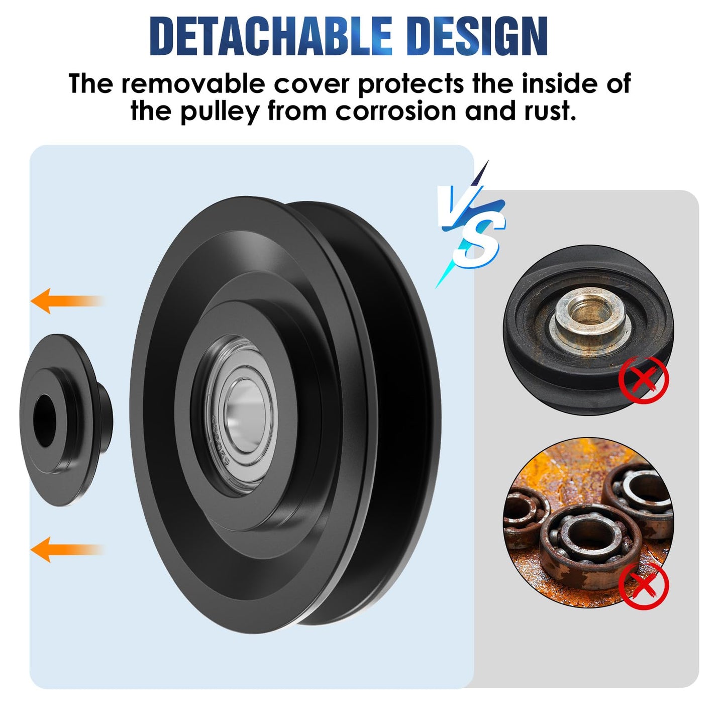 Anobeyi 90mm/3.5" Nylon Bearing Pulley, Cable Pulley Wheel Attachment, Universal Nylon Pulley for Home Gym Equipment Accessories, Pull-Down Smith Machine, Garage, Cable Machine (Black-12pcs)